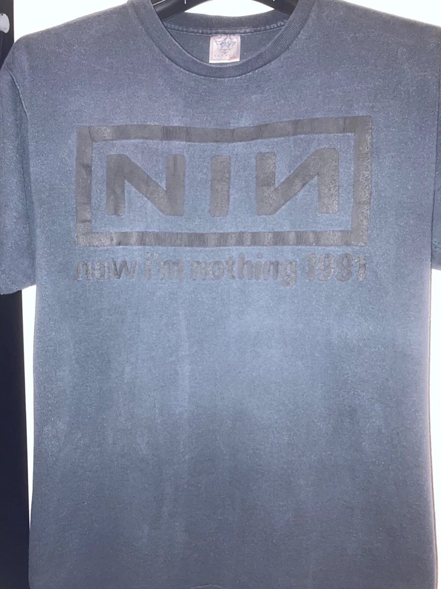 NIN Nine Inch Nails “NOW I’M NOTHING” Vintage Black Shirt Size Large Industrial