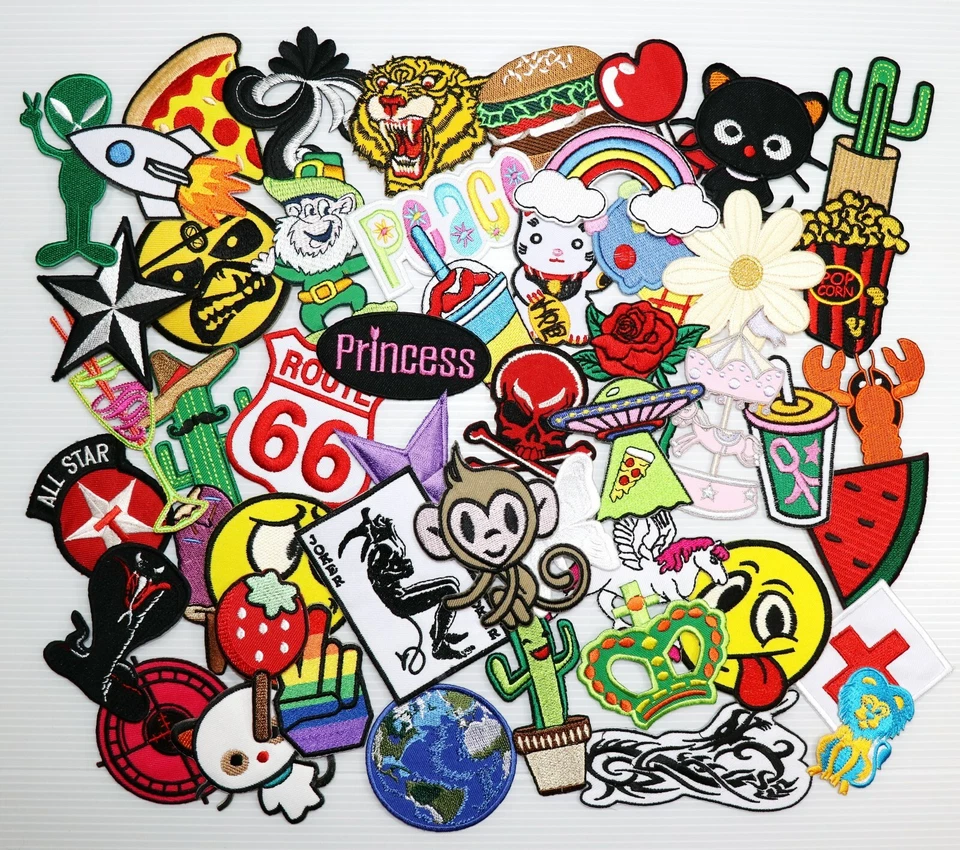 Random Styles Patch Motorcycles Biker Rocker Artwork Emblem DIY Iron on Clothes - Image 3 of 4