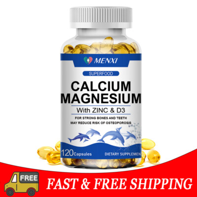 Zinc Calcium Magnesium & Vitamin D Complex Supplement 120 Vegetarian Capsules