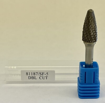 Tree Shape Burr Tungsten Carbide 1/2'' Head 1/4'' Shank Premium Double Cut