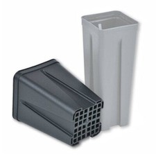 VASO QUADRATO CON COSTOLATURA ANTISPIRALIZZAZIONE E FONDO A GRIGLIA 13X13X18 - 2