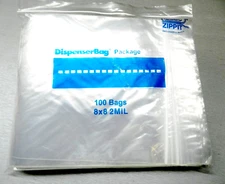 Zippit Bags 8x8 Clear 2mil Poly Reclosable 2 Mil Zip Seal Square Bag 8x8 100 Pc