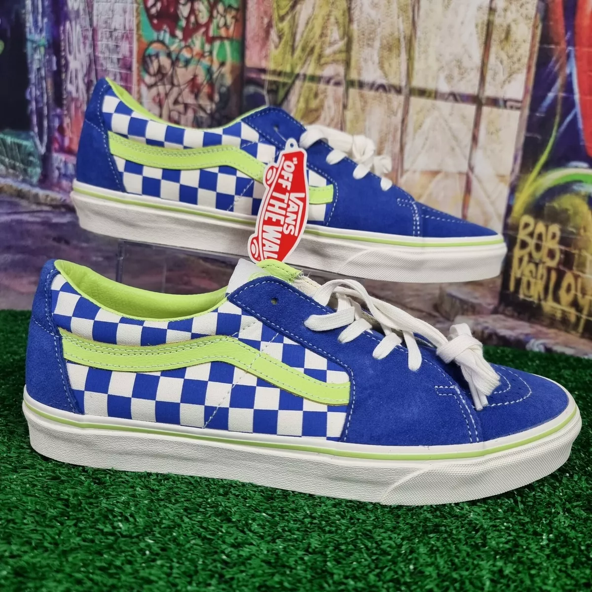 For Sale / VANS OLD SKOOL BLUE WHITE CHECKERED MENS