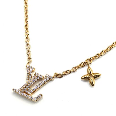 Louis Vuitton M00596 Necklace LV Iconic Gold Brass L45cm Boxed w 