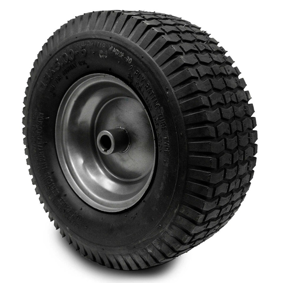 Hi-Run Semi-Pneumatic Flat Free Tire Assembly, 15X6.00-6/4.50,3/4 in Hi-Run Semi-Pneumatic Flat Free Tire Assembly, 15X6.00-6/4.50,3/4 in