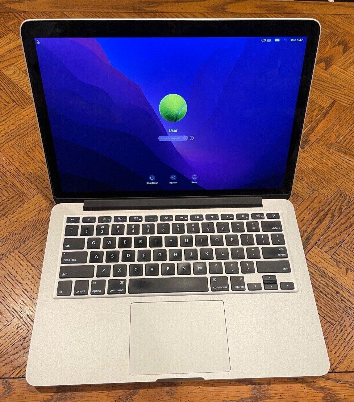 Apple 13" MacBook Pro Retina A1502 2.7GHz i5 8GB RAM 256GB SSD 2x power