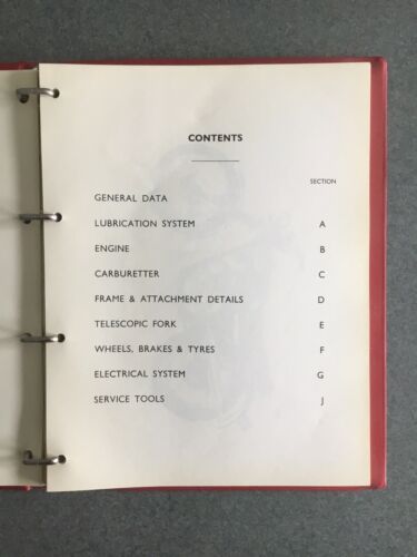 Vtg Triumph TR25 W Trophy 250 Motorcycle Workshop Manual 250cc Single Cylinder - Foto 7 di 16