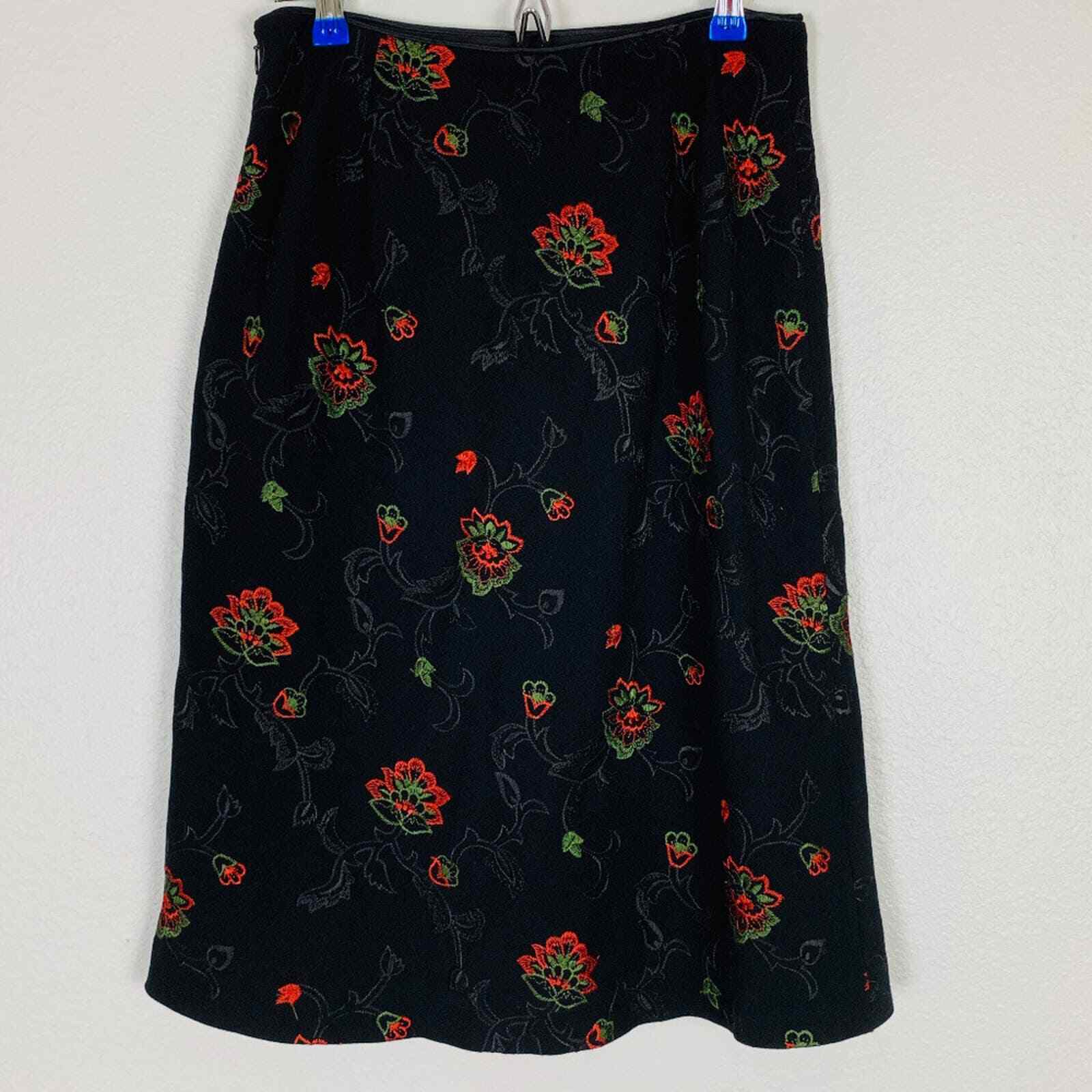 Oscar by Oscar de la Renta Embroidered Skirt Size… - image 3