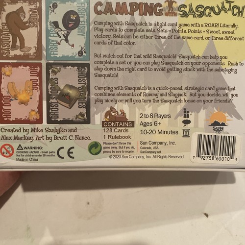BIG DISCOVERIES Camping With Sasquatch 128-Count Family Card Game - Picture 2 of 2