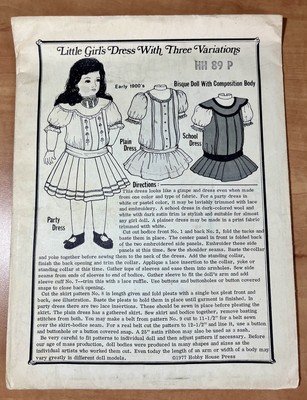 Hobby House Press PATTERN Doll Dress Party Plain School Outfits