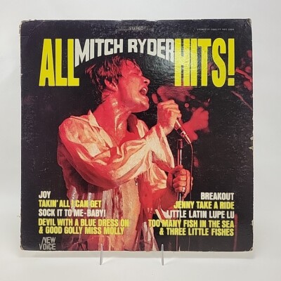 1967 Mitch Ryder ''All Mitch Ryder Hits!'' Vinyl LP NVS-2004 (New Voice/Bell)