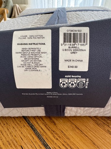 Sheridan Quilted Bedcover QUEEN Bed - NEW and Unused - Picture 3 of 5