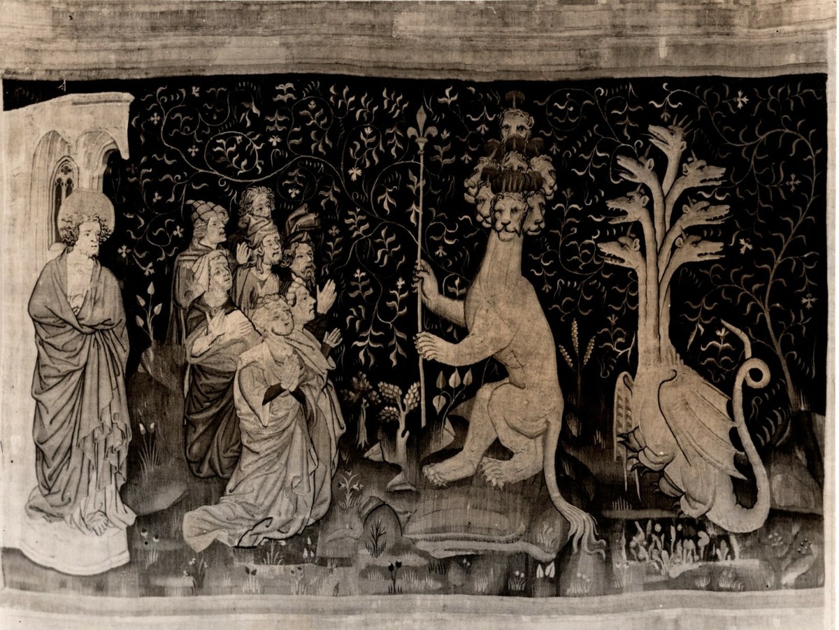 Original Press Photo Chateau d'Angers Castle Apocalypse Tapestry