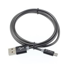 3ft Metal USB Cable Charger Cord Power Wire MicroUSB Sync Fast for SmartPhones