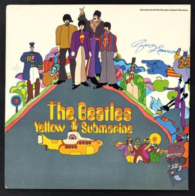 George Harrison The Beatles Signed Autograph Yellow Submarine