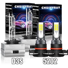 Para for Jeep Cherokee 2014-2018 HID Faro Hi-Lo + LED Bombilla de luz antiniebla