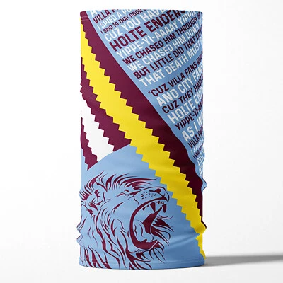 Aston Villa Football Scarf Face Mask Bandana Neck Snood Dad Birthday Gift RF39