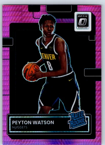 Donruss Optic Peyton Watson Pink Hyper Rated Rookie 2022-23 Basketball
