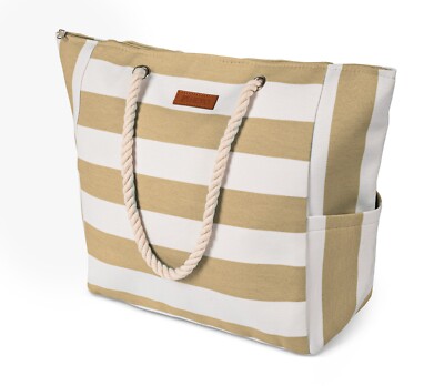 Strandtasche XXL Große Schultertasche Reißverschluss Damen Tasche Shopper  Bag