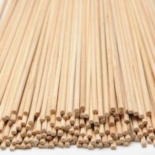 Wooden Sticks  Round Dowels 3mm 20cm Pack of 100 Natural for Modeling Crafts