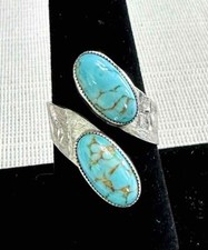 Artisan Created By-Passing Sterling Silver  Turquoise Ring  Sz. 7.75