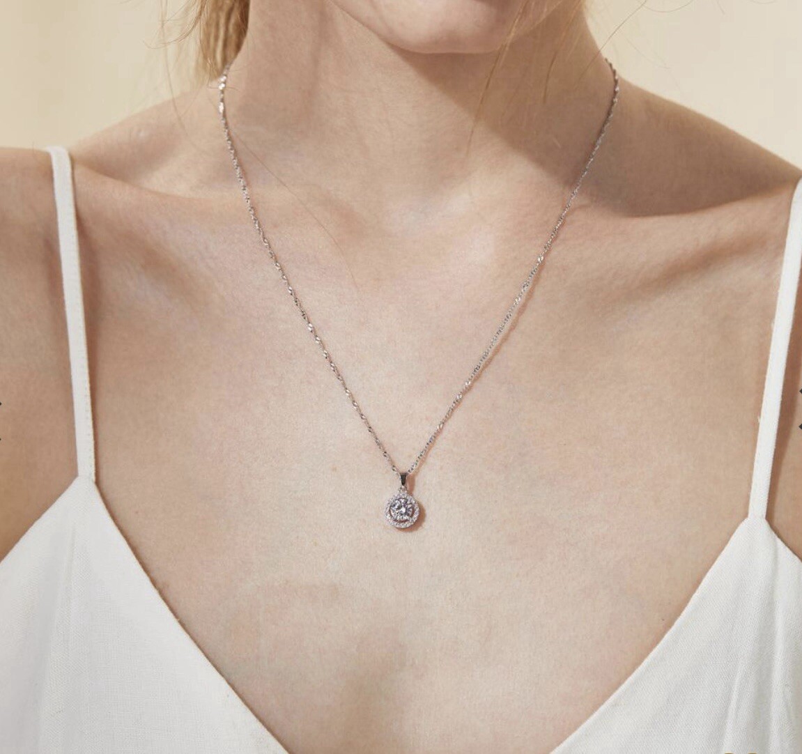 Warren James Silver Halo Necklace UK - Main Image