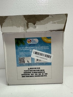 2 Replacement Filter Cartridges, Octopus Handheld Pool & Spa Vacuum Cleaner 1121
