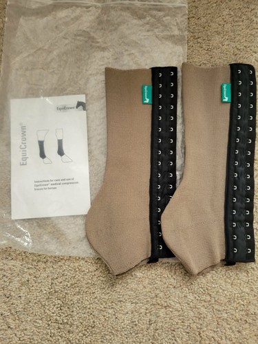 EquiCrown Adjustable Medical Compression Socks/Hose, Beige & Black