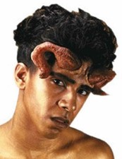 Ram Horns Satyr Animal Fancy Dress Halloween Costume Makeup Latex Prosthetic