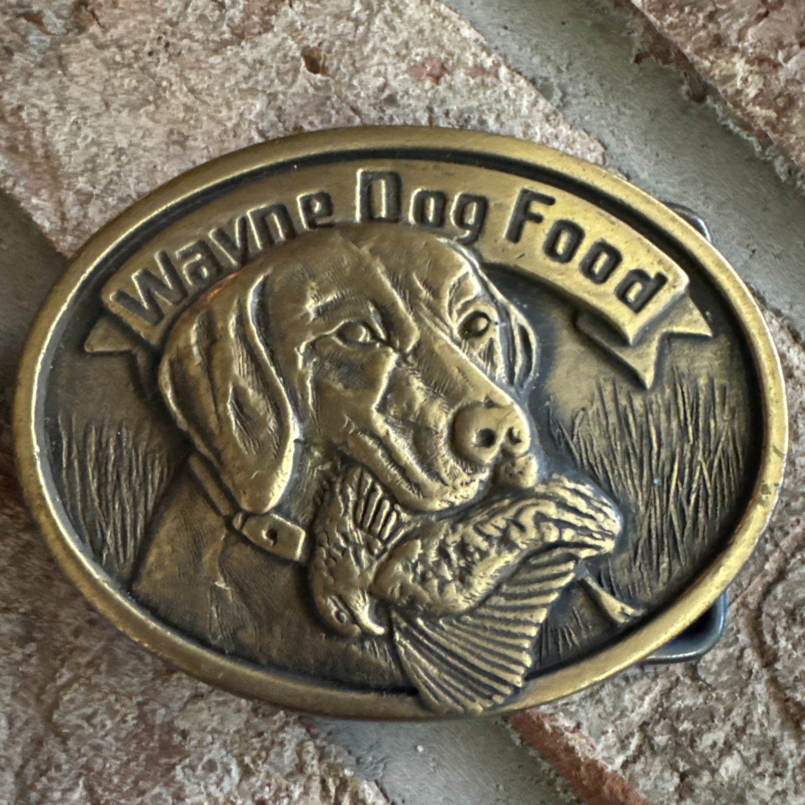 Labrador Hunting Brass Belt Buckle 50th Annvivarsary