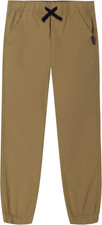 Boys Pull-On Twill Jogger Pant, Drawstring Closure
