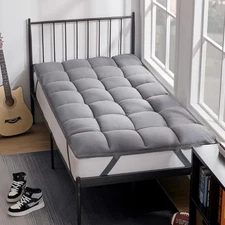 Cooling Mattress Topper Twin Size Quilted Fitted Mattress Pad Cover