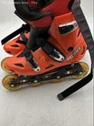 Techna Mens Orange 4 Wheel Adjustable Roller Blades Racing Inline Skate Size 8.5 — photo 4
