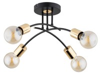 Moderne Deckenleuchten 4X60W/E27 IP20 - Farbe Schwarz Altgold