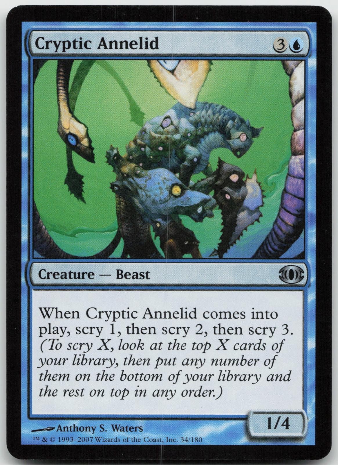 Cryptic Annelid 34 Uncommon Future Sight Magic: The Gathering Near Mint