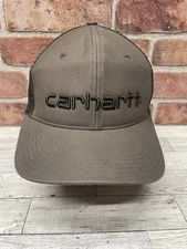 Carhartt Brown Spell Out Adjustable Snapback Trucker Mesh Hat Cap