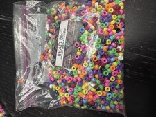 Mixed Mini Pony Beads 4x6mm Plastic Kandi Craft Bead Lot Preowned