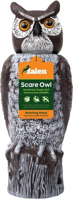 Large Rotating Head Fake Owl Decoy to Scare Birds Away - 18  Tall - Garden Sc...