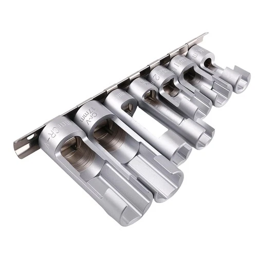 7pc Fuel Line Socket Set for Brake Line Sensor Removal 10-19mm Chrome Steel Tool