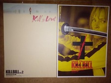 RARE Lot of 2 Chirashi Flyer / Mini-Poster - KILL BILL V 1 & 2 Quentin Tarantino