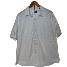 Van Heusen Mens Regular Fit 18 Wrinkle Free Short Sleeve Shirt White Purple