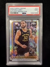 2025 Topps Chrome Stephen Curry PSA 9 #201 Skylight Refractor Fanatics Exclusive