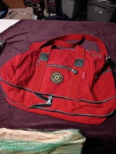 Kipling Duffle Bag Large Red Nylon Luggage Tr...