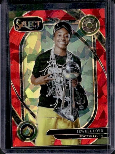 2025 Panini WNBA Select Jewell Loyd Courtside Red Ice Prizm #/299 Storm