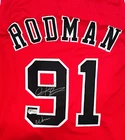 Dennis Rodman Signed INSCRIBED Custom Jersey NBA Chicago Bulls BAS Autograph 🏀