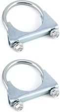 2-1/4" U-Bolt Muffler Tip Exhaust Hook Clamp, 2Pcs Stainless Steel Universal