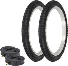 PRO Bike Tire 16" x 1.75" P-104A ALL BLACK 2 TIRES W/ HEAVYDUTY TUBES