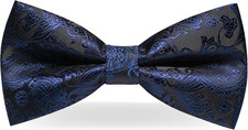 Mens Pre-tied Paisley Bow Tie for Wedding Party Adjustable Bowties