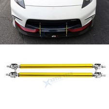 Adjust Gold Front Bumper Lip Splitter Strut Rod Tie Support Bar Spoiler 6''-9''
