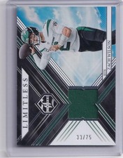 2022 Panini Limited Zach Wilson Limitless Materials Silver Spotlight #/75